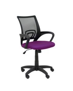 SILLA OPERATIVA PIQUERAS&CRESPO VIANOS RESPALDO MALLA NEGRO ASIENTO BALI MORADO