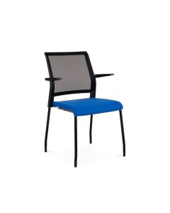 SILLA CONFIDENTE ROCADA RD-938M RESPALDO MALLA NEGRA ASIENTO AZUL
