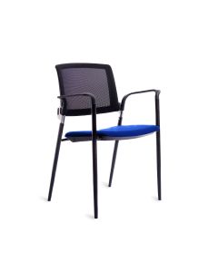 SILLA CONFIDENTE ROCADA RD-906V23 RESPALDO MALLA NEGRO ASIENTO AZUL