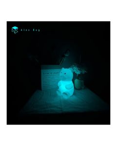 LAMPARA SOBREMESA ALEX BOG NOCTURNA LED SILICONA OSO CAMBIO COLOR RGB