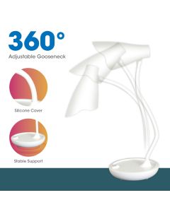 LAMPARA SOBREMESA UNILUX LED UKKY BLANCA