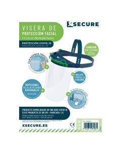 PANTALLA FACIAL PROTECTORA XSECURE ANTI-COVID AJUSTABLE