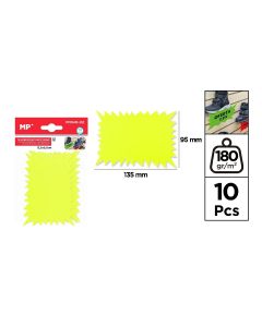 MARCAPRECIOS CARTULINA MP 135X95MM FLUORESCENTE AMARILLO PAQUETE 10UD