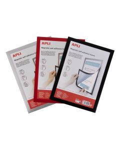 MARCO MAGNETICO APLI AUTOADHESIVO A4 SURTIDO CAJA 6UD