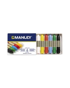 LAPIZ CERA MANLEY 106 6 COLORES