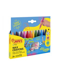 LAPIZ CERA JOVI TRIWAX 12 COLORES