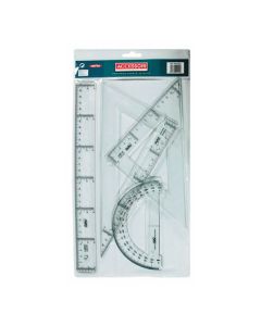 JUEGO REGLAS SAFTA CRISTAL 4 PIEZAS 25CM CAJA 10UD