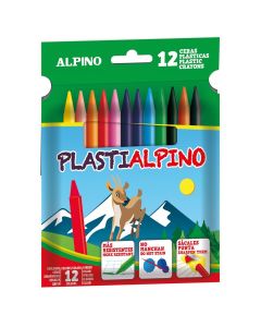 LAPIZ CERA ALPINO PLASTIALPINO 12 COLORES