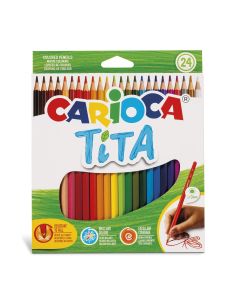 LAPIZ COLOR CARIOCA TITA HEXAGONAL 24 COLORES