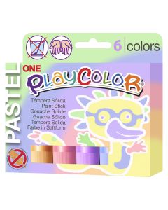 TEMPERA SOLIDA PLAYCOLOR PASTEL 6 COLORES 10G