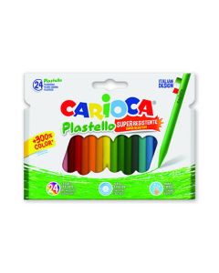 LAPIZ CERA CARIOCA PLASTICERA 24 COLORES