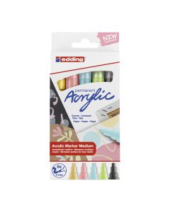 ROTULADOR ACRILICO EDDING 5100 2-3MM PASTEL 5 COLORES