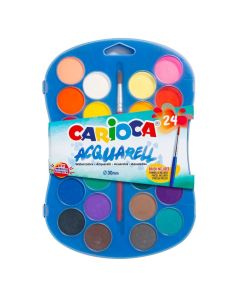 ACUARELA CARIOCA 30MM 24 COLORES + PINCEL