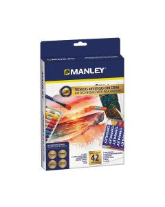 SET TECNICAS ARTISTICAS MANLEY CON CERAS 42 PIEZAS