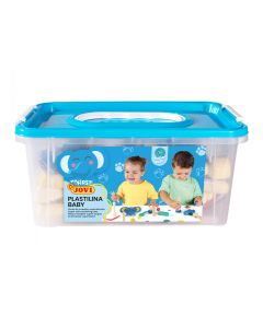 PLASTILINA JOVI MY FIRST BABY 20 PASTILLAS 38G + 9 SELLOS DE MADERA BAUL ESCOLAR
