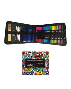 ESTUCHE DIBUJO ALEX BOG ARTIST SKETCH 46 PIEZAS CON ROTULADORES DOBLE PUNTA