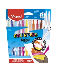 ROTULADOR MAPED BORRABLE COLOR'PEPS OOPS 10 COLORES