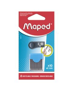 MINAS COMPAS MAPED ESTUCHE 12 MINAS 2MM + AFILAMINAS