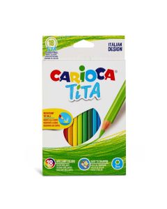 LAPIZ COLOR CARIOCA TITA HEXAGONAL 18 COLORES