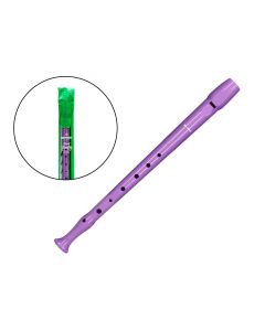 FLAUTA SOPRANO HOHNER 9508 COLOR LAVANDA FUNDA VERDE Y TRANSPARENTE