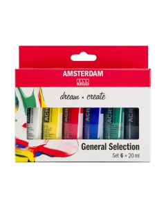 SET ACRILICOS AMSTERDAM 20ML 6 TUBOS
