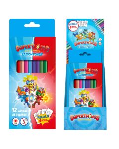 LAPIZ COLOR DOHE SUPERTHINGS 12 COLORES EXPOSITOR 12UD