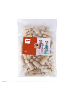 MUÑECO DE MADERA APLI 2,7-5CM BOLSA 48UD
