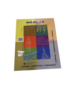 BLOC PAPEL CELOFAN MARGOK 24X32 30G 10H PAQUETE 25UD