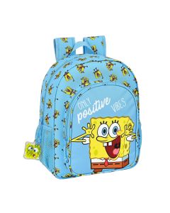 MOCHILA SAFTA BOB ESPONJA POSITIVE VIBES 38X32 L23