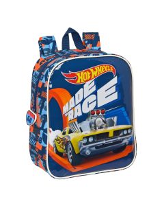 MOCHILA SAFTA HOT WHEELS SPEED CLUB ADAPTABLE A CARRO 27X22CM L25