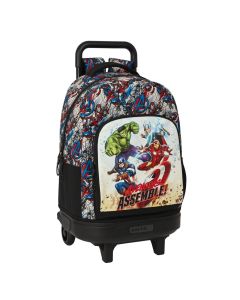 MOCHILA SAFTA CARRO COMPACT AVENGERS FOREVER EXTRAIBLE 45X33CM