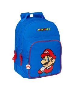 MOCHILA SAFTA DOBLE SUPER MARIO PLAY ADAPTABLE A CARRO 42X32CM L25