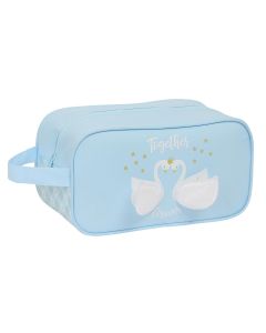 BOLSA ZAPATILLAS SAFTA GLOWLAB CISNES 15X29CM L25