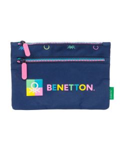 PORTATODO SAFTA 2 CREMALLERAS BENETTON COOL 16X23CM L25