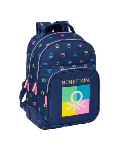 MOCHILA SAFTA DOBLE BENETTON COOL ADAPTABLE A CARRO 42X32CM