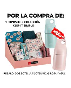 EXPOSITOR MIQUELRIUS KEEP IT SIMPLE 24P + REGALO 2 BOTELLAS ISOTERMICAS