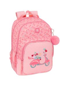 MOCHILA SAFTA DOBLE MOOS PASSION RECICLADO ADAPTABLE A CARRO 42X32CM L26