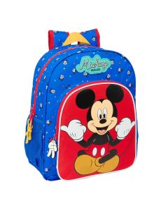 MOCHILA SAFTA MICKEY MOUSE GOOD DAY ADAPTABLE A CARRO 38X32CM L26