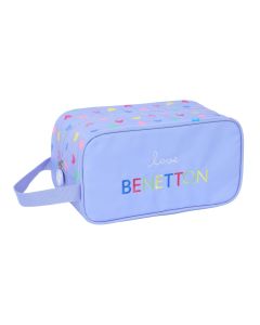 BOLSA ZAPATILLAS SAFTA BENETTON LILA 15X29CM