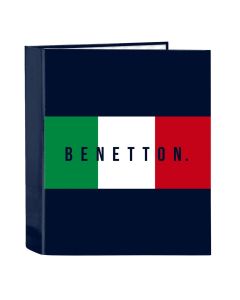 PORTABLOC SAFTA 4 ANILLAS 40MM BENETTON FLAG LOMO ANCHO FOLIO