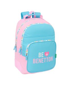 MOCHILA SAFTA DOBLE BENETTON UNIQUE ADAPTABLE A CARRO 42X32CM L26