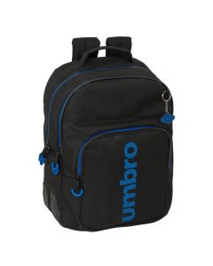 MOCHILA SAFTA DOBLE UMBRO JET BLACK ADAPTABLE A CARRO 42X32CM L26