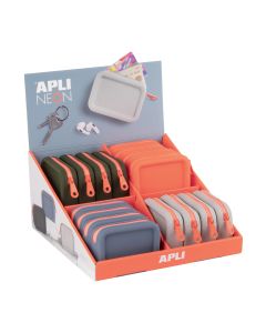 MONEDERO APLI SILICONA NEON SURTIDO 8X7CM