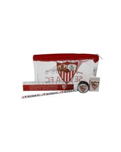 PORTATODO CYP CON CONTENIDO SEVILLA F.C. TRANSPARENTE 10X20CM