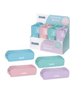PORTATODO DOHE SILICONA DOBLE SERENITY COLORES PASTEL 6X20CM EXPOSITOR 8UD