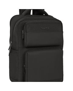 MOCHILA PC SAFTA 2 BOLSILLOS BUSINESS BLACK ADAPTABLE A CARRO 44X31CM