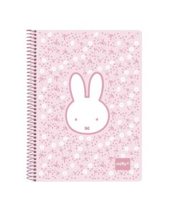 BLOC SAFTA ESPIRAL TAPA DURA MIFFY FLORES CUARTO 80G 80H 4X4