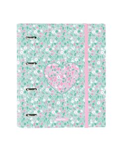 CARPEBLOC SAFTA 4 ANILLAS 35MM CUORE CON GOMA A4 80G 100H 5X5