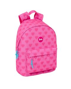 MOCHILA PC SAFTA BARBIE CORAZONES 41X31CM