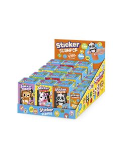 EXPOSITOR SOBREMESA IMAGILAND PLAYTIME STICKER STAMPER +3 AÑOS 12UD + 5 CAJAS 200 PEGATINAS
